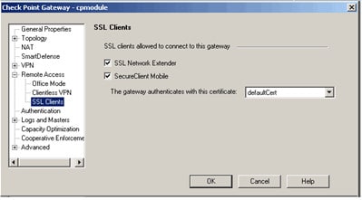 SSL Network Extender - Enable