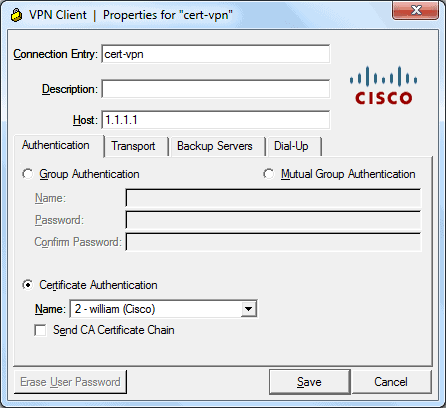 VPN Client profile